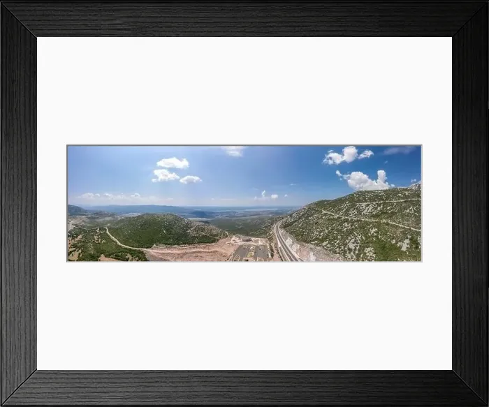 Framed Print : Aerial panoramic view of Dalmatia adriatic sea near Tulove Grede in Croatia Framed Print : Aerial panoramic view of Dalmatia adriatic sea near Tulove Grede in Croatia