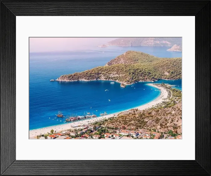 Framed Print : famous and popular Turkish resort town of Oludeniz Framed Print : famous and popular Turkish resort town of Oludeniz
