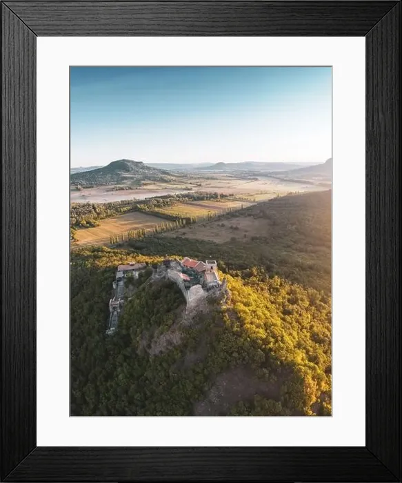 Framed Print : Beautiful aerial view of Szigliget Framed Print : Beautiful aerial view of Szigliget