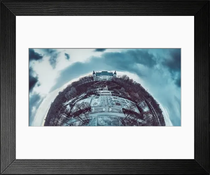 Framed Print : Beautiful panoramic aerial drone view on the Center of Contemporary Art in the Ujazdowski Castle along with a beautiful Framed Print : Beautiful panoramic aerial drone view on the Center of Contemporary Art in the Ujazdowski Castle along with a beautiful