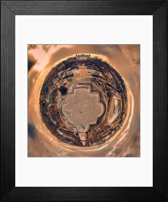 Framed Print : Beautiful panoramic aerial drone view on the Center of Contemporary Art in the Ujazdowski Castle along with a beautiful Framed Print : Beautiful panoramic aerial drone view on the Center of Contemporary Art in the Ujazdowski Castle along with a beautiful
