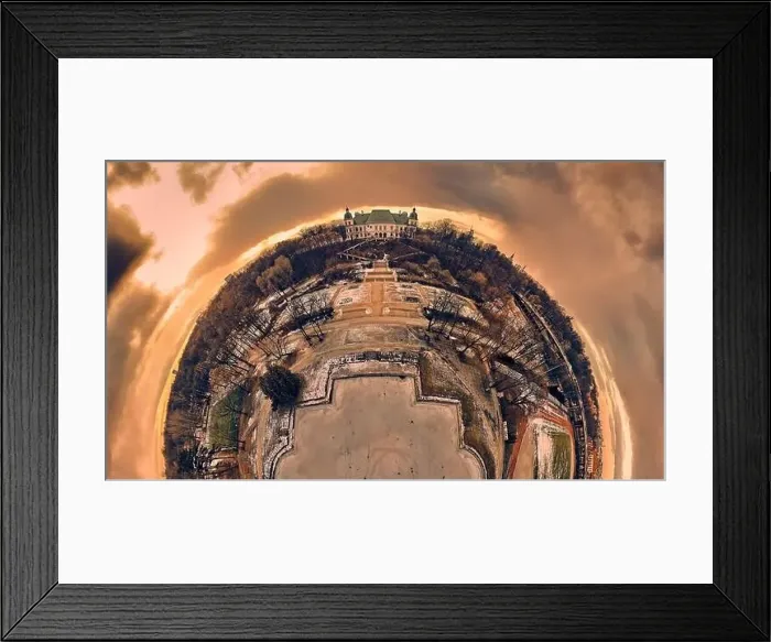 Framed Print : Beautiful panoramic aerial drone view on the Center of Contemporary Art in the Ujazdowski Castle along with a beautiful Framed Print : Beautiful panoramic aerial drone view on the Center of Contemporary Art in the Ujazdowski Castle along with a beautiful