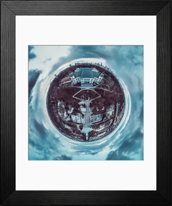 Framed Print : Beautiful panoramic aerial drone view on the Center of Contemporary Art in the Ujazdowski Castle along with a beautiful Framed Print : Beautiful panoramic aerial drone view on the Center of Contemporary Art in the Ujazdowski Castle along with a beautiful