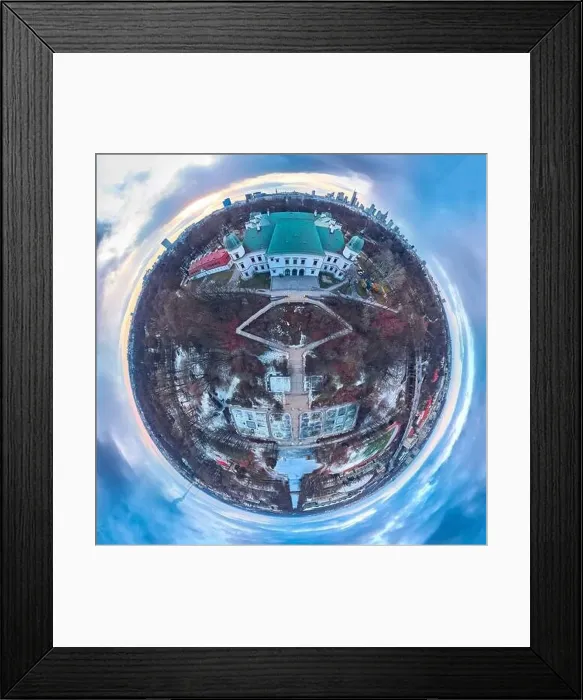 Framed Print : Beautiful panoramic aerial drone view on the Center of Contemporary Art in the Ujazdowski Castle along with a beautiful Framed Print : Beautiful panoramic aerial drone view on the Center of Contemporary Art in the Ujazdowski Castle along with a beautiful