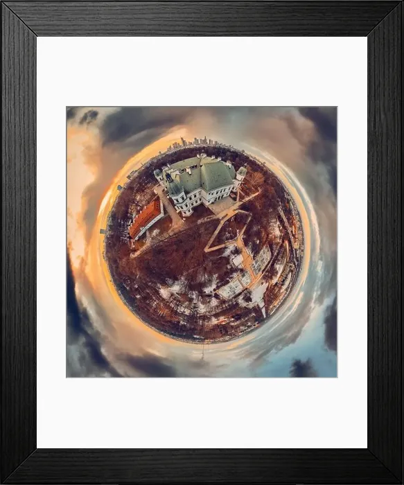 Framed Print : Beautiful panoramic aerial drone view on the Center of Contemporary Art in the Ujazdowski Castle along with a beautiful Framed Print : Beautiful panoramic aerial drone view on the Center of Contemporary Art in the Ujazdowski Castle along with a beautiful