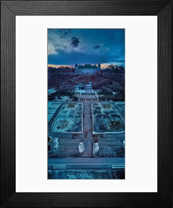 Framed Print : Beautiful panoramic aerial drone view on the Center of Contemporary Art in the Ujazdowski Castle along with a beautiful Framed Print : Beautiful panoramic aerial drone view on the Center of Contemporary Art in the Ujazdowski Castle along with a beautiful