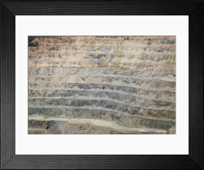Framed Print : Picture of copper minnie pit in Rosia Poieni, Romania Framed Print : Picture of copper minnie pit in Rosia Poieni, Romania