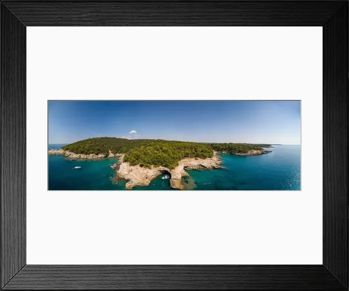 Framed Print : Aerial view of Rocky beach near Pula, Croatia Framed Print : Aerial view of Rocky beach near Pula, Croatia