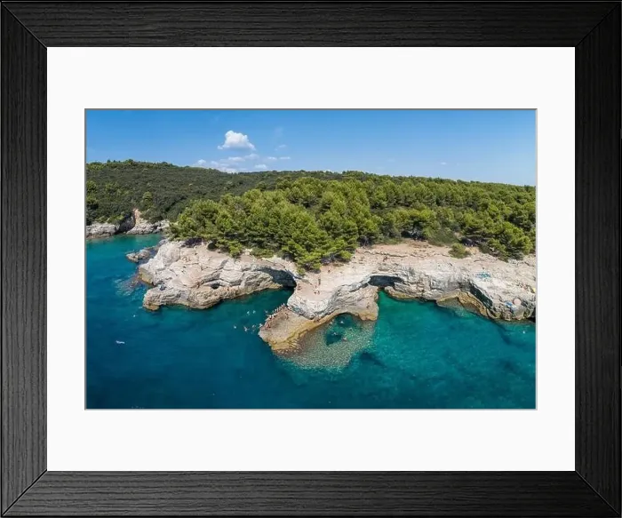 Framed Print : Aerial view of Rocky beach near Pula, Croatia Framed Print : Aerial view of Rocky beach near Pula, Croatia