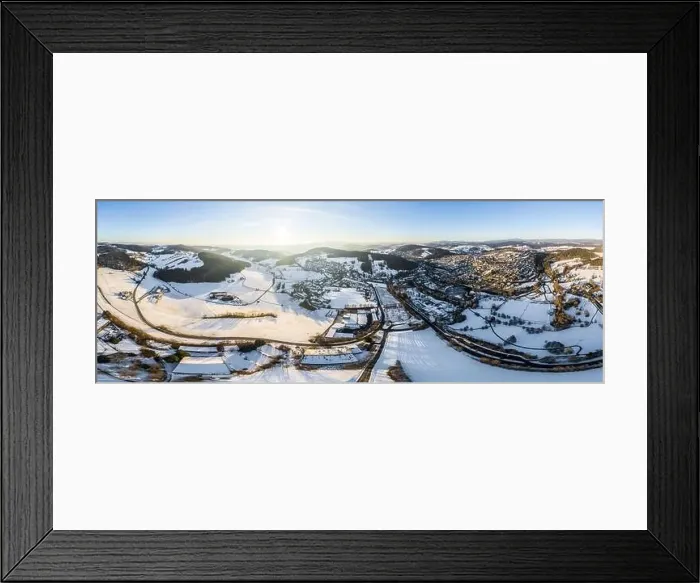 Framed Print : Image of aerial photography with drone of town Grafenau in Bavarian forest with mountains Arber Rachel Framed Print : Image of aerial photography with drone of town Grafenau in Bavarian forest with mountains Arber Rachel