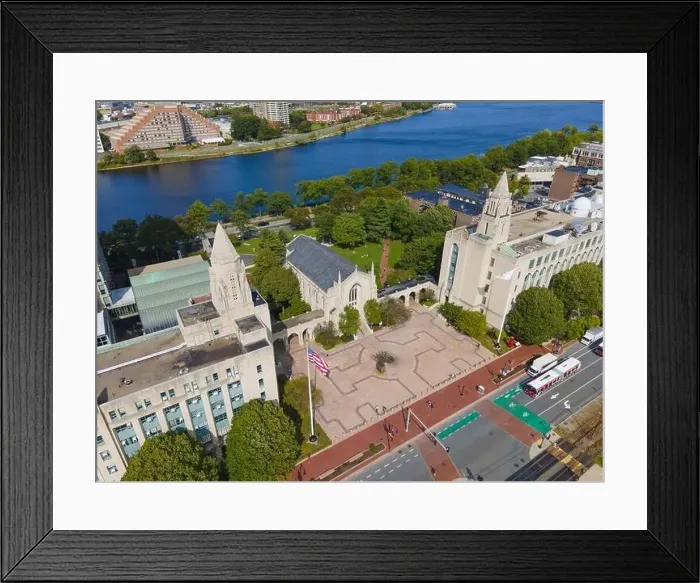 Framed Print : Boston University Marsh Plaza and Marsh Chapel aerial view, Boston, Massachusetts MA, USA Framed Print : Boston University Marsh Plaza and Marsh Chapel aerial view, Boston, Massachusetts MA, USA
