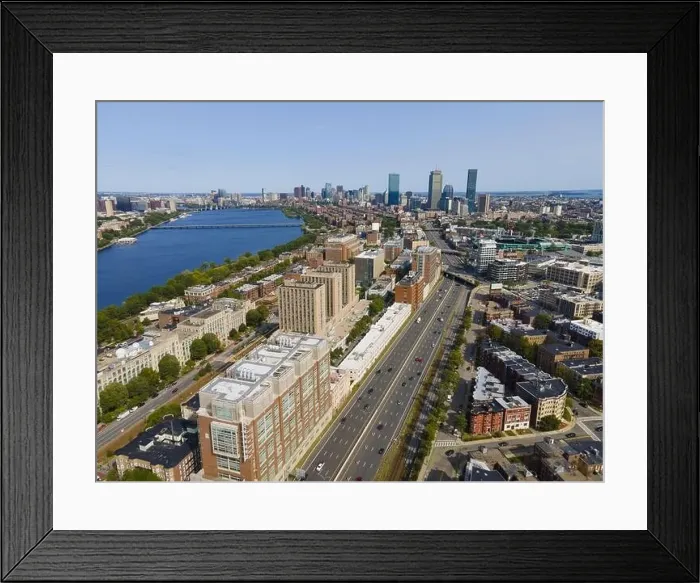Framed Print : Boston Back Bay modern city skyline including John Hancock Tower Framed Print : Boston Back Bay modern city skyline including John Hancock Tower