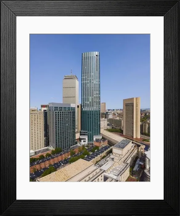 Framed Print : Boston Back Bay modern city skyline including John Hancock Tower Framed Print : Boston Back Bay modern city skyline including John Hancock Tower