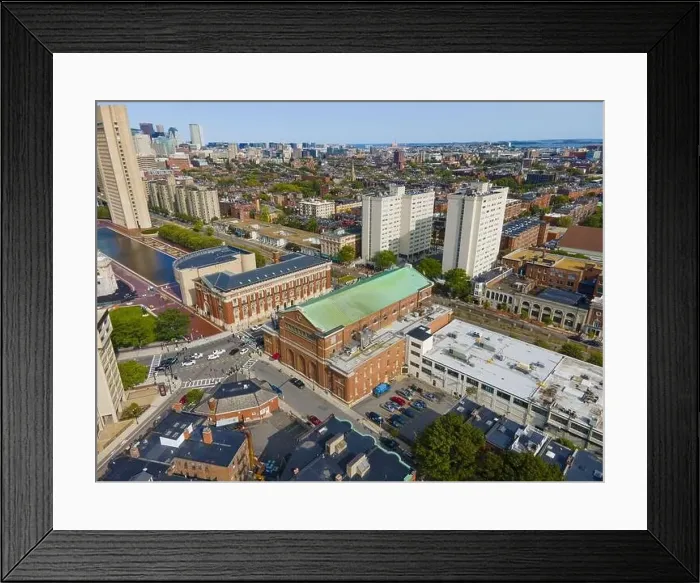 Framed Print : Boston Symphony Hall aerial view at 301 Massachusetts Avenue in Back Bay Framed Print : Boston Symphony Hall aerial view at 301 Massachusetts Avenue in Back Bay