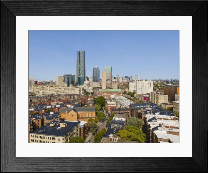 Framed Print : Boston Back Bay modern city skyline including John Hancock Tower Framed Print : Boston Back Bay modern city skyline including John Hancock Tower