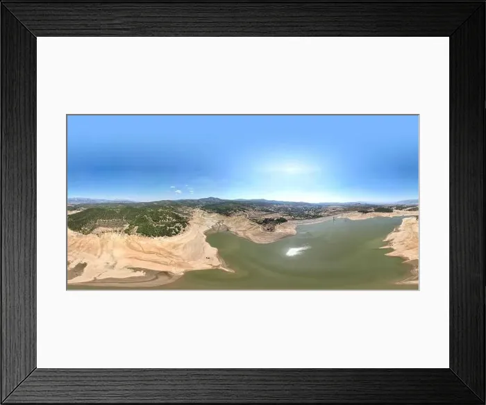 Framed Print : Aerial panorama of Domlyan Reservoir, Sredna Gora Mountain, Plovdiv Region, Bulgaria Framed Print : Aerial panorama of Domlyan Reservoir, Sredna Gora Mountain, Plovdiv Region, Bulgaria