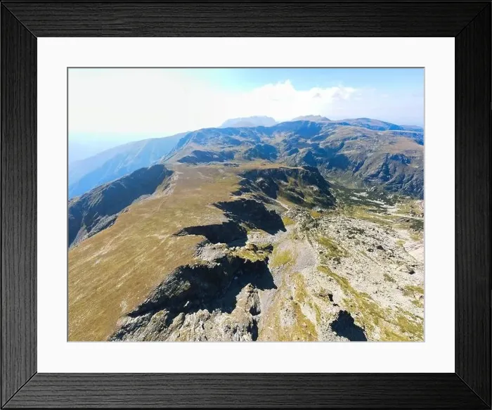 Framed Print : Aerial panoramic view of Malyovitsa peak, Rila Mountain, Bulgaria Framed Print : Aerial panoramic view of Malyovitsa peak, Rila Mountain, Bulgaria