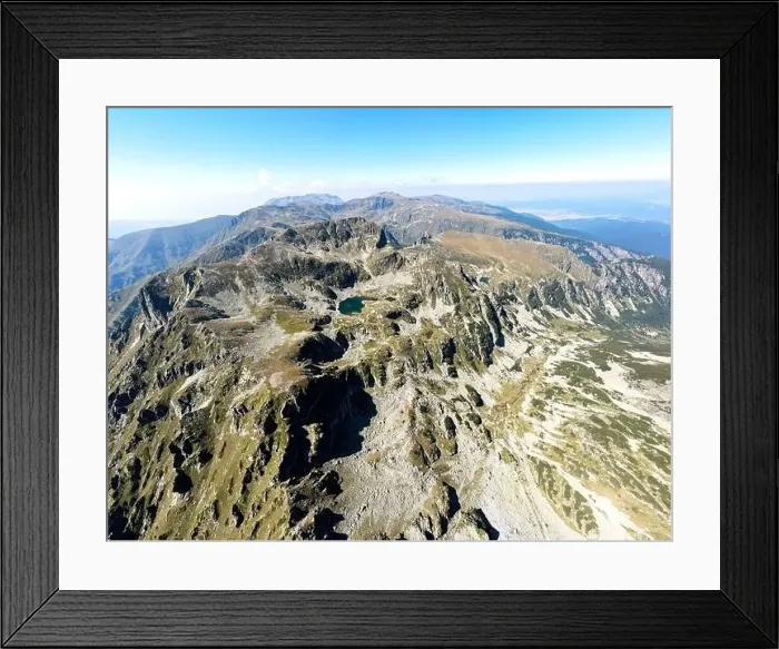 Framed Print : Aerial panoramic view of Malyovitsa peak, Rila Mountain, Bulgaria Framed Print : Aerial panoramic view of Malyovitsa peak, Rila Mountain, Bulgaria