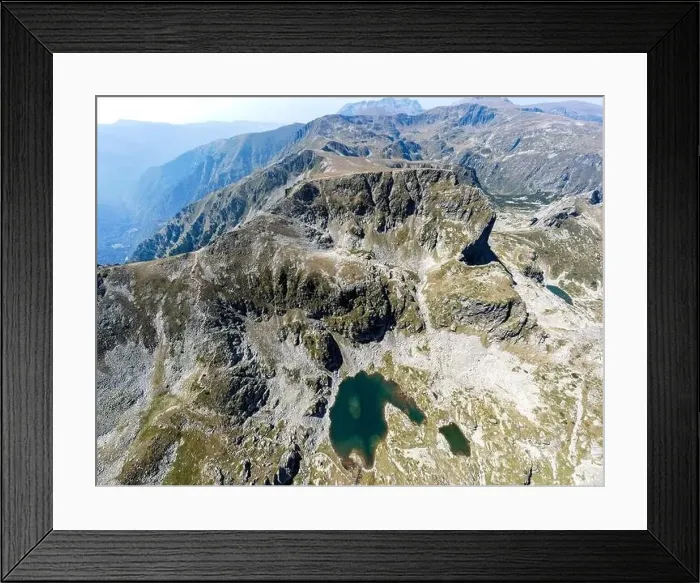 Framed Print : Aerial panoramic view of Malyovitsa peak, Rila Mountain, Bulgaria Framed Print : Aerial panoramic view of Malyovitsa peak, Rila Mountain, Bulgaria