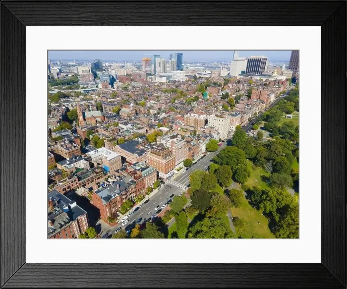 Framed Print : Historic Boston Beacon Hill aerial view, Boston, Massachusetts MA, USA Framed Print : Historic Boston Beacon Hill aerial view, Boston, Massachusetts MA, USA