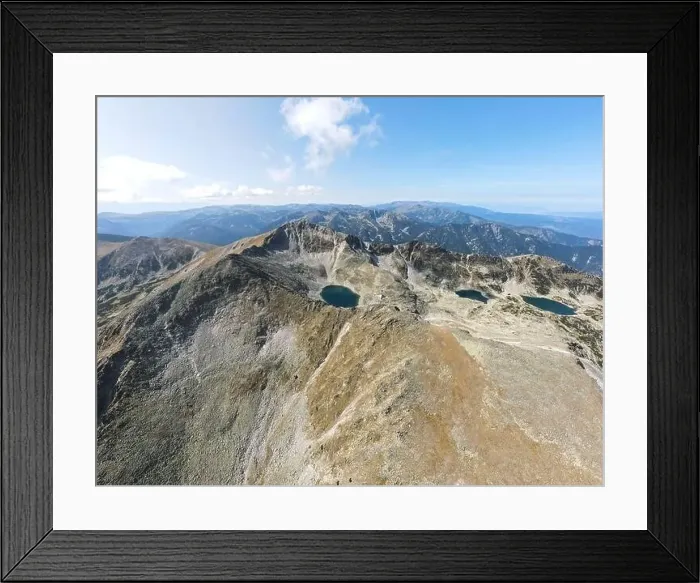 Framed Print : Aerial panorama of Musala peak, Rila mountain, Bulgaria Framed Print : Aerial panorama of Musala peak, Rila mountain, Bulgaria