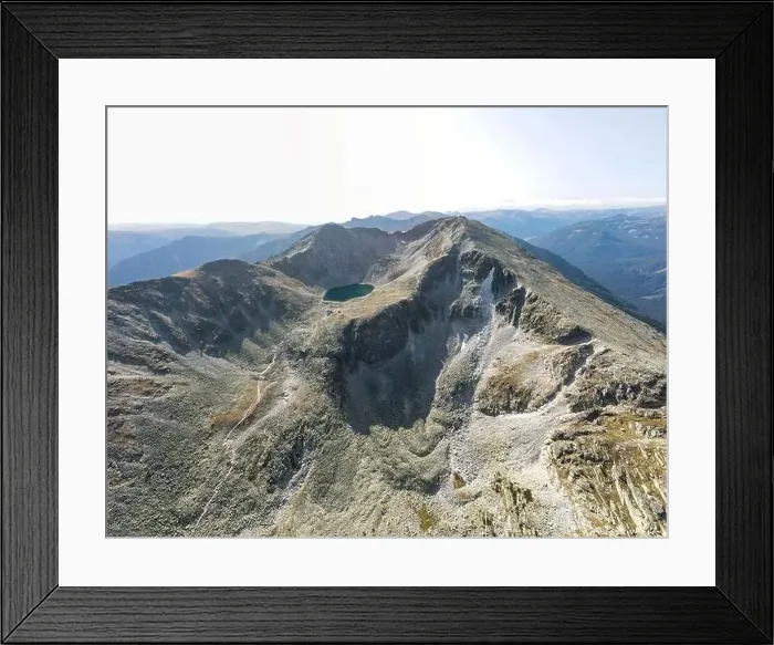 Framed Print : Aerial panorama of Musala peak, Rila mountain, Bulgaria Framed Print : Aerial panorama of Musala peak, Rila mountain, Bulgaria