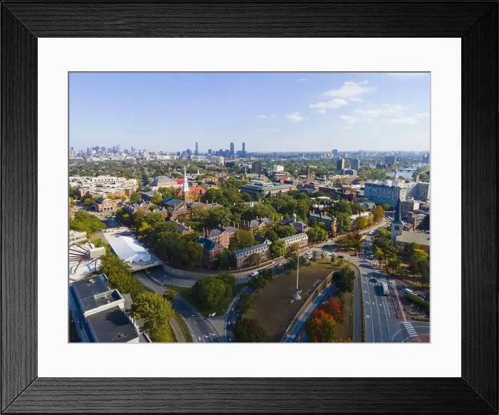 Framed Print : Aerial view of Old Harvard Yard including Memorial Hall Framed Print : Aerial view of Old Harvard Yard including Memorial Hall