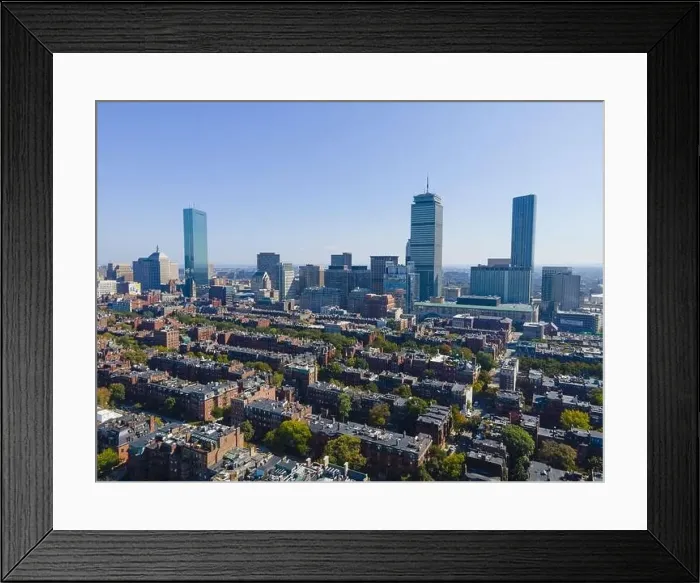 Framed Print : Boston Back Bay modern city skyline including John Hancock Tower Framed Print : Boston Back Bay modern city skyline including John Hancock Tower