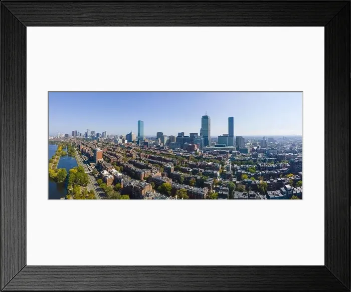 Framed Print : Boston Back Bay modern city skyline including John Hancock Tower Framed Print : Boston Back Bay modern city skyline including John Hancock Tower