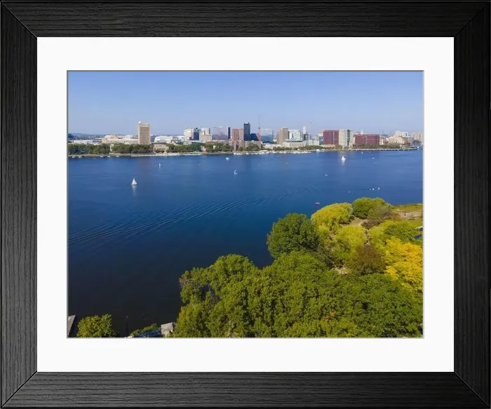 Framed Print : Cambridge modern city skyline including MIT aerial view from Charles River, Cambridge, Massachusetts MA, USA Framed Print : Cambridge modern city skyline including MIT aerial view from Charles River, Cambridge, Massachusetts MA, USA