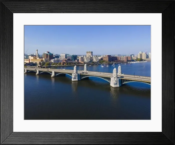 Framed Print : Boston Longfellow Bridge on Charles River aerial view that connects city of Cambridge and Boston, Massachusetts MA, USA Framed Print : Boston Longfellow Bridge on Charles River aerial view that connects city of Cambridge and Boston, Massachusetts MA, USA