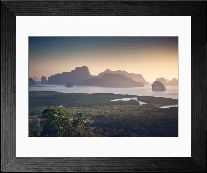 Framed Print : Nature Landscape Scenery of Tropical Seascape Thailand at Morning Sunrise Framed Print : Nature Landscape Scenery of Tropical Seascape Thailand at Morning Sunrise