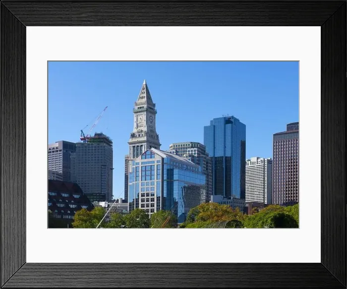 Framed Print : Boston financial district modern city skyline Framed Print : Boston financial district modern city skyline
