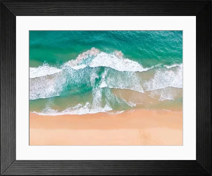 Framed Print : Aerial view top view Beautiful topical beach with white sand coconut palm trees and sea Framed Print : Aerial view top view Beautiful topical beach with white sand coconut palm trees and sea