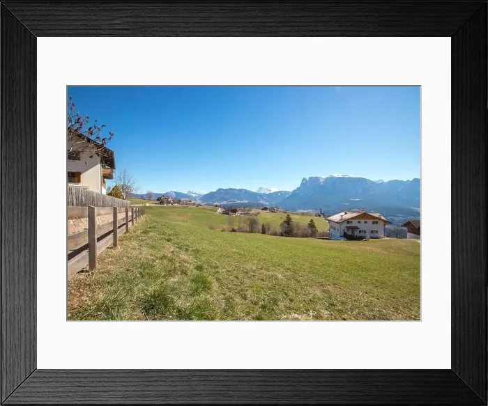 Framed Print : Church in Renon Ritten Bolzano Alps Italy, sunny day Framed Print : Church in Renon Ritten Bolzano Alps Italy, sunny day