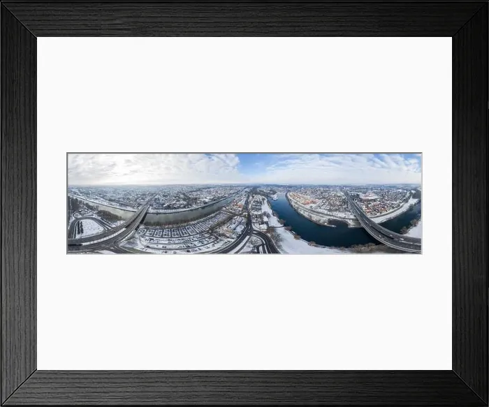 Framed Print : Panorama of Regensburg city in Bavaria with the river Danube the cathedral and the stone bridge in winter with snow Framed Print : Panorama of Regensburg city in Bavaria with the river Danube the cathedral and the stone bridge in winter with snow