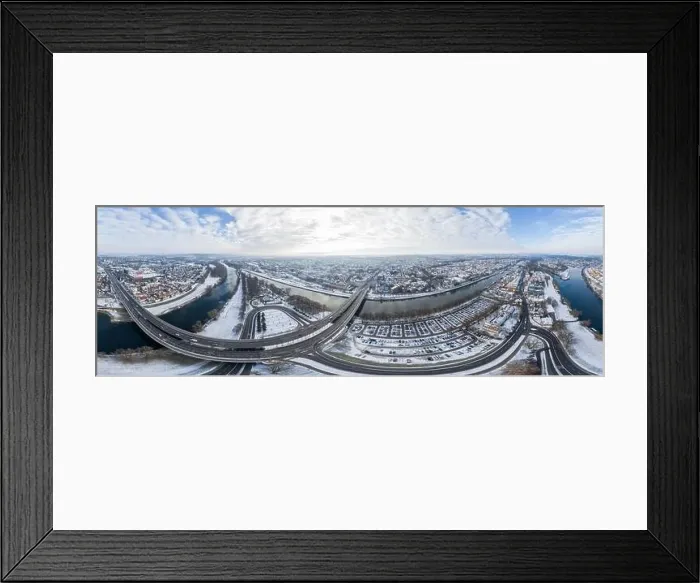 Framed Print : Panorama of Regensburg city in Bavaria with the river Danube the cathedral and the stone bridge in winter with snow Framed Print : Panorama of Regensburg city in Bavaria with the river Danube the cathedral and the stone bridge in winter with snow