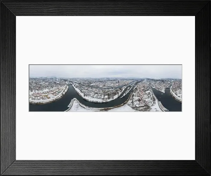 Framed Print : Panorama of Regensburg city in Bavaria with the river Danube the cathedral and the stone bridge in winter with snow Framed Print : Panorama of Regensburg city in Bavaria with the river Danube the cathedral and the stone bridge in winter with snow