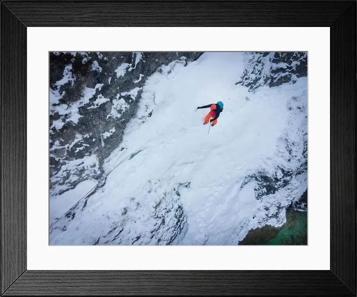 Framed Print : Drone shot of hiker with backpack Framed Print : Drone shot of hiker with backpack