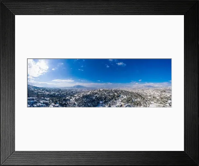 Framed Print : Attica Greece covered with snow Framed Print : Attica Greece covered with snow