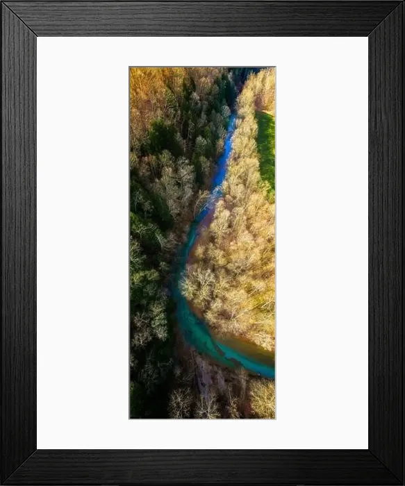 Framed Print : Guthrie Creek in Western Jackson County, IN as seen from above during early spring. Taken with a drone Framed Print : Guthrie Creek in Western Jackson County, IN as seen from above during early spring. Taken with a drone