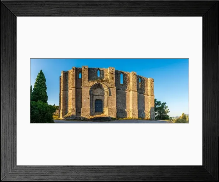 Framed Print : View of Saint Félix de Monceau abbey in Gigean in Hérault in Occitania, France Framed Print : View of Saint Félix de Monceau abbey in Gigean in Hérault in Occitania, France