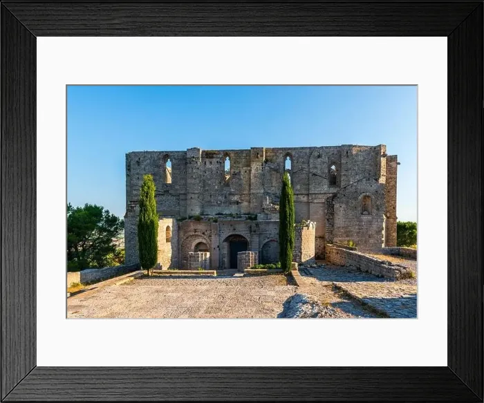 Framed Print : View of Saint Félix de Monceau abbey in Gigean in Hérault in Occitania, France Framed Print : View of Saint Félix de Monceau abbey in Gigean in Hérault in Occitania, France