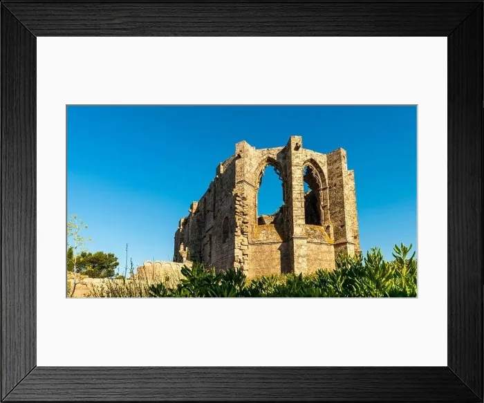Framed Print : View of Saint Félix de Monceau abbey in Gigean in Hérault in Occitania, France Framed Print : View of Saint Félix de Monceau abbey in Gigean in Hérault in Occitania, France