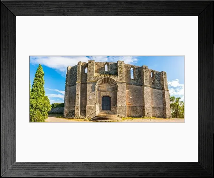 Framed Print : View of Saint Félix de Monceau abbey in Gigean in Hérault in Occitania, France Framed Print : View of Saint Félix de Monceau abbey in Gigean in Hérault in Occitania, France