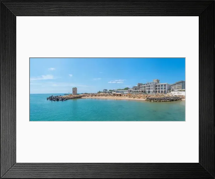 Framed Print : Hotel at a beach resort at Saint Konstantine and Elena near Varna, Bulgaria