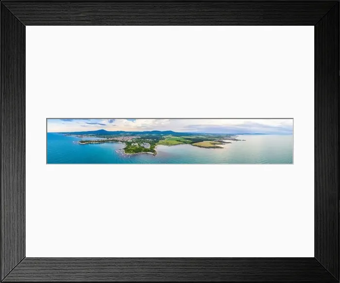 Framed Print : Aerial view of Bulgarian seaside town Tsarevo Framed Print : Aerial view of Bulgarian seaside town Tsarevo