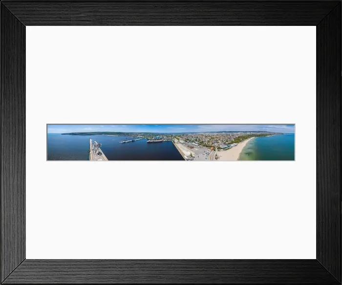 Framed Print : Aerial view of the port of Varna in Bulgaria Framed Print : Aerial view of the port of Varna in Bulgaria