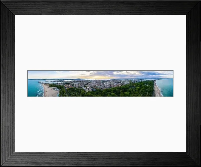 Framed Print : Aerial view of the Bulgarian city Bourgas Framed Print : Aerial view of the Bulgarian city Bourgas