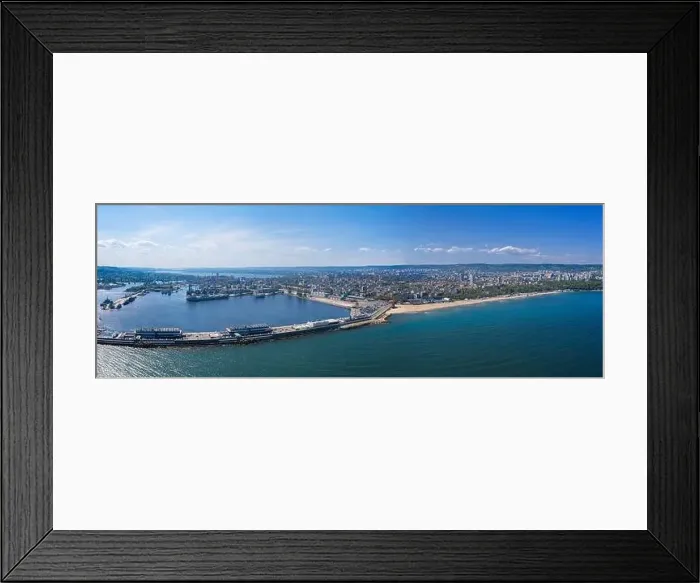 Framed Print : Aerial view of the port of Varna in Bulgaria Framed Print : Aerial view of the port of Varna in Bulgaria